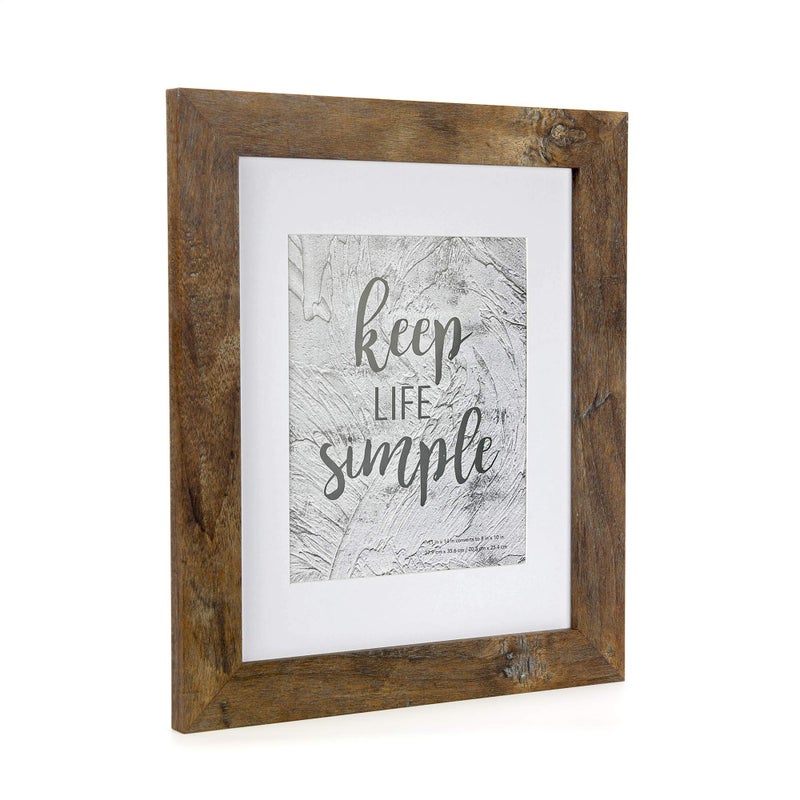 kennethan 11x14 Picture Frame Rotten Brown 1 Pcs Wooden Frame can Display 8x10 Picture with Mat or 11x14 Without Mat on the Wall For home decoration,holiday gift - Image 1